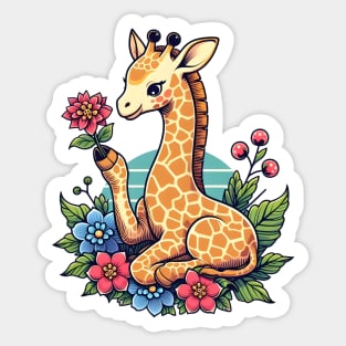 Giraffe botanist Sticker